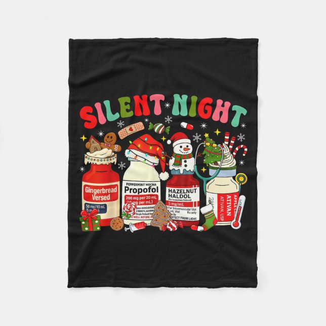 Christmas Nurse Funny Peppermint Mocha Profol Er E Fleecedecke (Vorderseite)