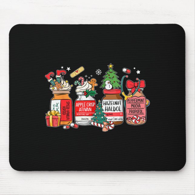Christmas Nurse Funny Peppermint Mocha Profol Er E Mousepad (Vorne)
