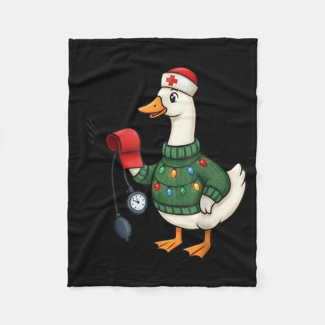 Christmas Nurse, Nurse Life, Cuff em Goose Christm Fleecedecke (Vorderseite)