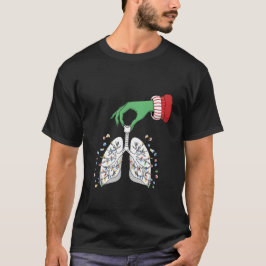 Christmas Nurse Respiratory Therapist Lung Tree  T-Shirt