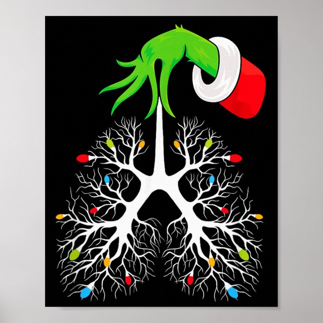 Christmas Nurse Resratory Therast Lung Lights Funn Poster (Vorne)