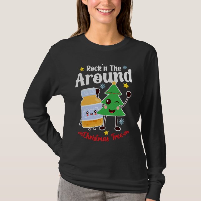 Christmas Nurse Roc'n Around The Christmas Tree NI T-Shirt (Vorderseite)