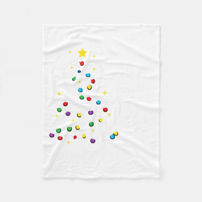 Christmas Nurse Shine Bright Like A Call Light Xma Fleecedecke (Vorderseite)
