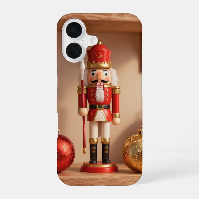 Christmas Nutcracker Baubles Shelf Phone Case iPhone 16 Hülle (Rückseite)