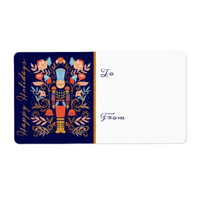 Christmas Nutcracker BlumenFolk Art Deep Blue (Vorne)