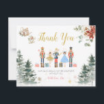 Christmas Nutcracker Brautparty Tee Dankeskarte<br><div class="desc">Weihnachts Nutcracker Brautparty Tee Danke Karte</div>