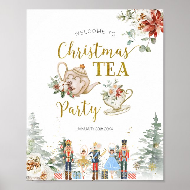 Christmas Nutcracker Brautparty Tee Willkommen Poster (Vorne)