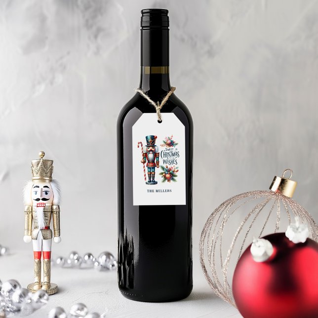 Christmas Nutcracker Candy Cane Weihnachtswünsche Geschenkanhänger (Von Creator hochgeladen)