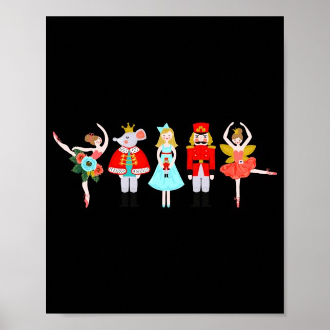 Christmas Nutcracker Character Illustrations  Poster (Vorne)