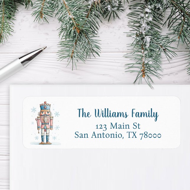 Christmas Nutcracker Holiday Address (Christmas Nutcracker Return Address Sticker)