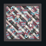 Christmas Nutcracker Kariert Blue Burgund Schachtel<br><div class="desc">Thank You for visiting The Holiday Christmas Shop! You are viewing The Lee Hiller Designs Holiday Collection of Home and Office Decor,  Apparel,  Ohrs,  Collectibles and more. The Designs inklusive Lee Hiller Fotogray in Hand Drawn Mixed Media and Digital Art Collection.</div>