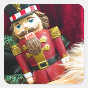 Christmas Nutcracker Quadratischer Aufkleber