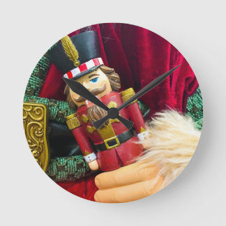 Christmas Nutcracker Runde Wanduhr