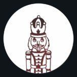 Christmas Nutcracker Runder Aufkleber<br><div class="desc">Christmas Nutcracker Einfaches Sticker Design. Entsprechende Produkte finden Sie in der Nutcracker Holiday Kollektion.</div>