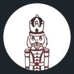 Christmas Nutcracker Runder Aufkleber<br><div class="desc">Christmas Nutcracker Einfaches Sticker Design. Entsprechende Produkte finden Sie in der Nutcracker Holiday Kollektion.</div>