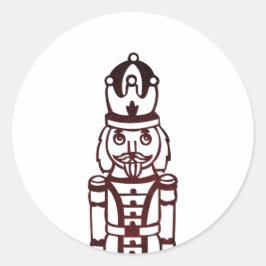 Christmas Nutcracker Runder Aufkleber
