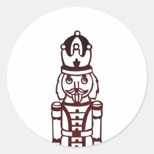 Christmas Nutcracker Runder Aufkleber