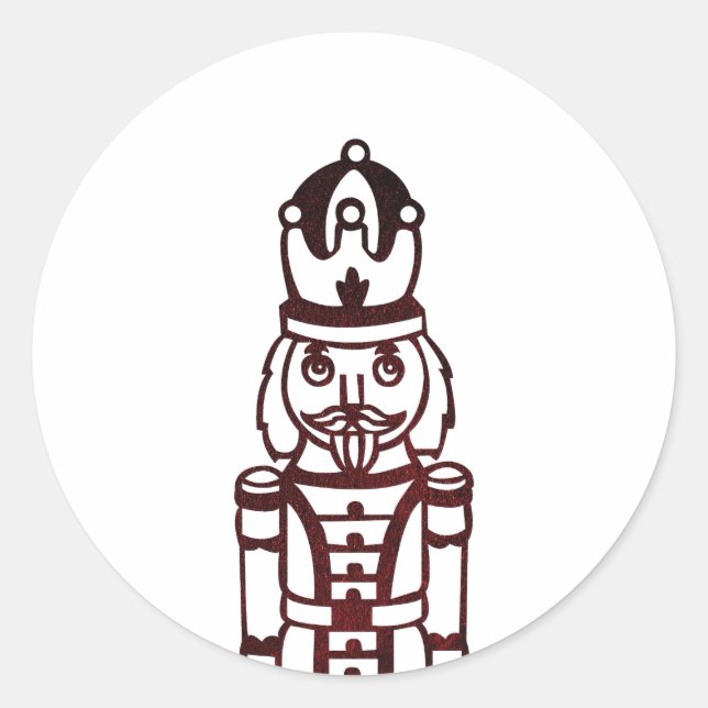 Christmas Nutcracker Runder Aufkleber (Vorderseite)