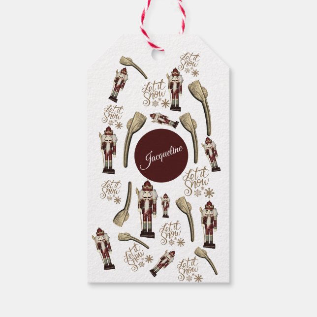 Christmas Nutcracker Soldier Nuts Geschenkanhänger (Rückseite)
