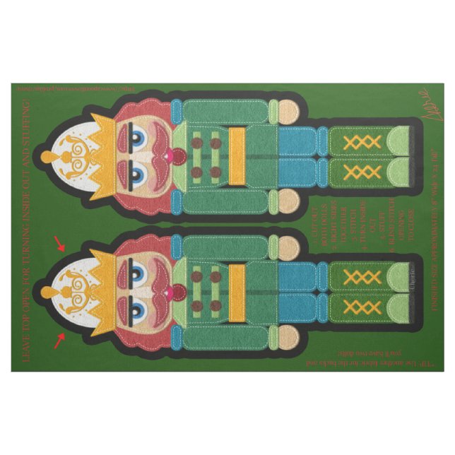 Christmas Nutcracker Soldier Soft Doll Kit Niedlic Stoff (Fat Quarter (45,7 x 55,9 cm))