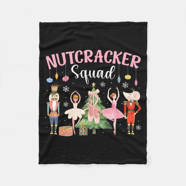 Christmas Nutcracker Squad Ballet Dance Women Kids Fleecedecke (Vorderseite)