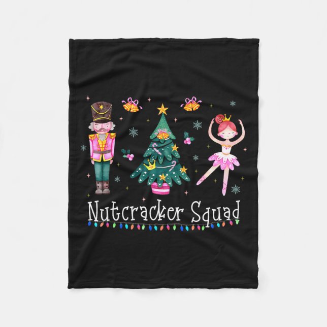 Christmas Nutcracker Squad Ballet Dance Women Kids Fleecedecke (Vorderseite)