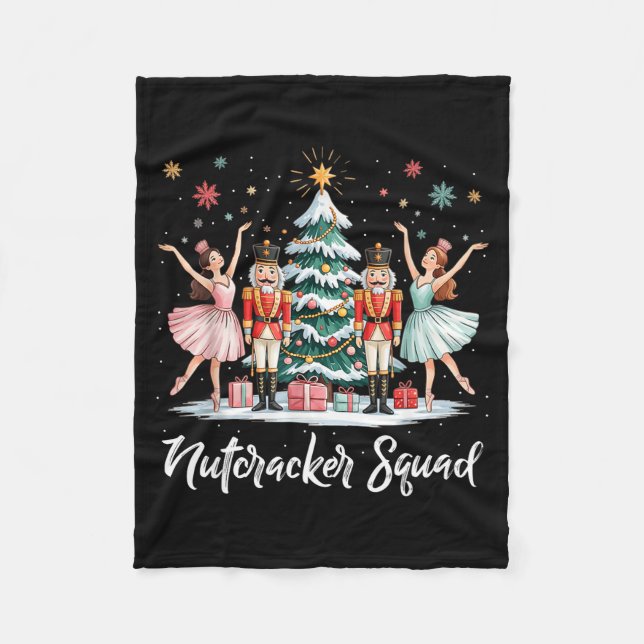 Christmas Nutcracker Squad Ballet Dance Women Kids Fleecedecke (Vorderseite)