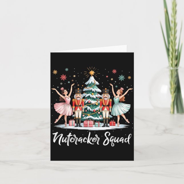 Christmas Nutcracker Squad Ballet Dance Women Kids Karte (Vorderseite)