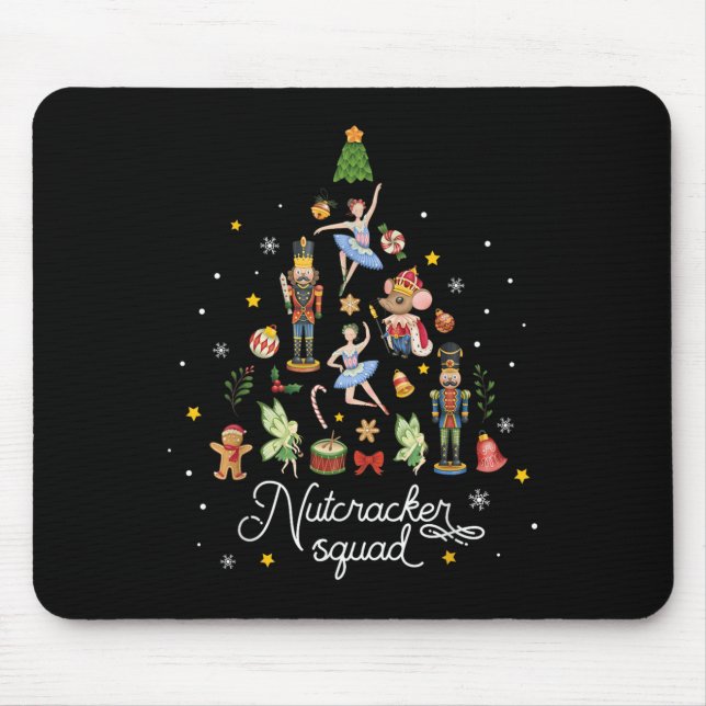 Christmas Nutcracker Squad Ballet Dance Women Kids Mousepad (Vorne)