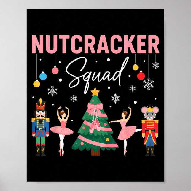 Christmas Nutcracker Squad Ballet Dance Women Kids Poster (Vorne)