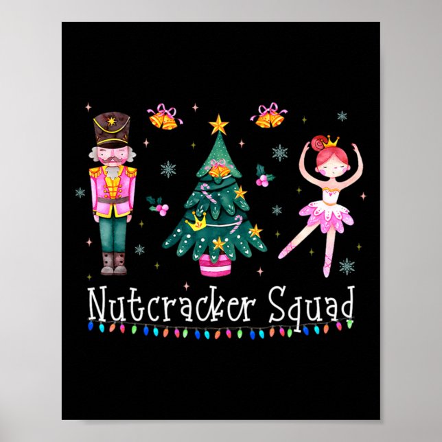 Christmas Nutcracker Squad Ballet Dance Women Kids Poster (Vorne)