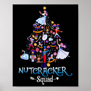 Christmas Nutcracker Squad Byllet Dance Women Kids Poster