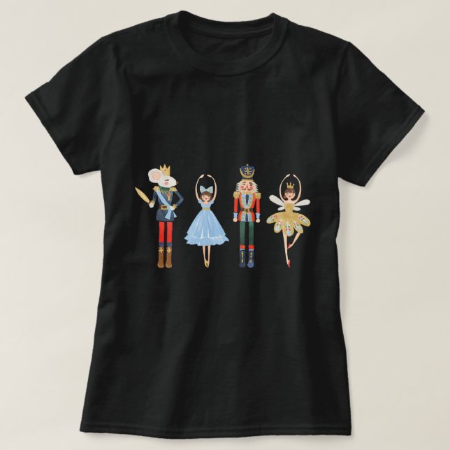 Christmas Nutcracker Sugar Plum Fairy Christmas Sw T-Shirt (Design vorne)