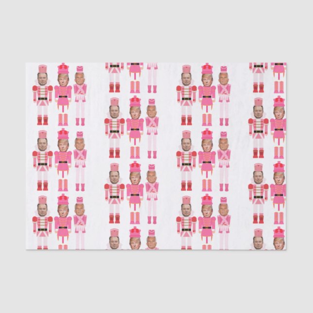 Christmas Nutcracker Trump Kennedy Musk Seidenpapier (Vorderseite)