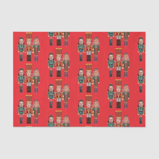 Christmas Nutcracker Trump Kennedy Seidenpapier (Vorderseite)