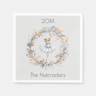 Christmas Nutcracker Watercolor Ballerina Serviette