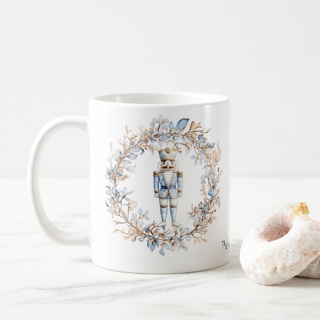 Christmas Nutcracker Watercolor Kaffeetasse (Mit Donut)