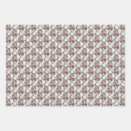 Christmas nutcrackers and lanterns geschenkpapier set