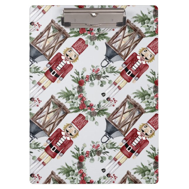 Christmas nutcrackers and lanterns klemmbrett (Vorderseite)