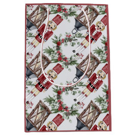 Christmas nutcrackers and lanterns mittlere geschenktüte