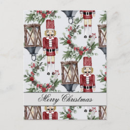 Christmas nutcrackers and lanterns postkarte