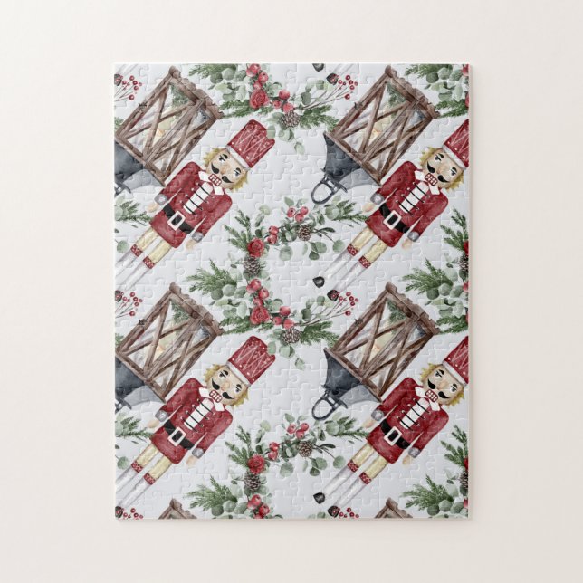 Christmas nutcrackers and lanterns puzzle (Vertikal)