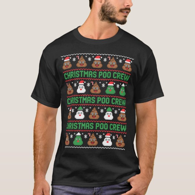 Christmas O Crew Xelated Ugly Christmas Pajamas Op T-Shirt (Vorderseite)