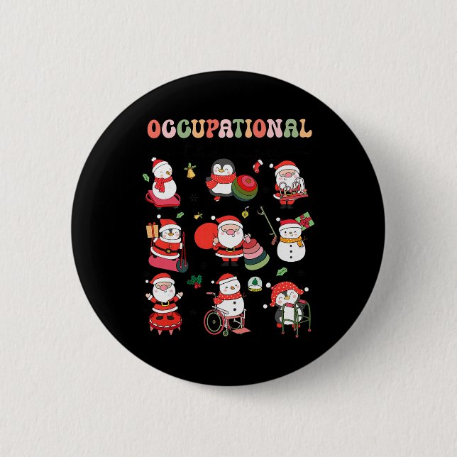 Christmas Occupational Therapy Ot Therast Ot Istan Button (Vorderseite)