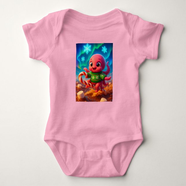  Christmas Octopus, Author Natasha Us   Baby Strampler (Vorderseite)
