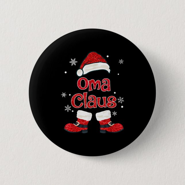 Christmas Oma Claus Grandmother Aunt Mother Daught Button (Vorderseite)
