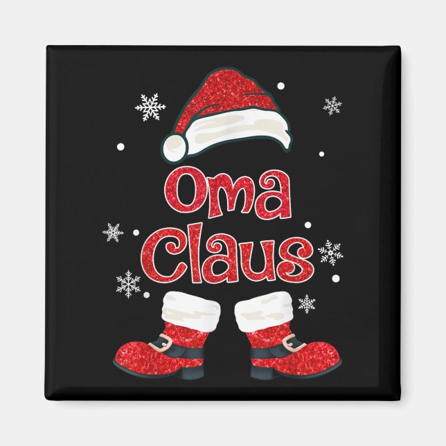 Christmas Oma Claus Grandmother Aunt Mother Daught Magnet (Vorne)
