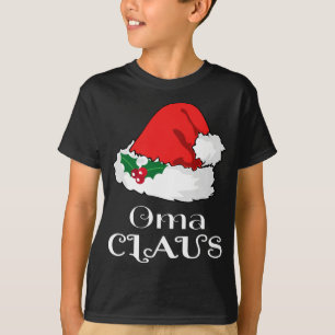 Christmas Oma Claus Matching Pajama Weihnachtsmann T-Shirt