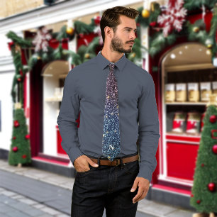 Christmas Ombre Glitzer Dazzling Custom Monogram Krawatte