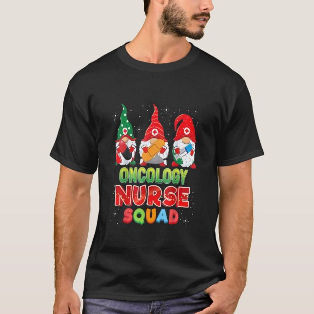 Christmas Oncology Nurse squad  Christmas Gnome T-Shirt (Vorderseite)